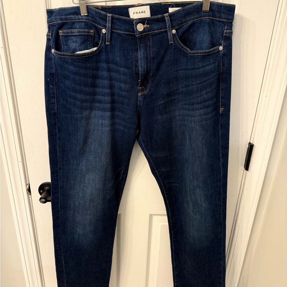 Frame Denim Men's Dark Blue Straight Jeans